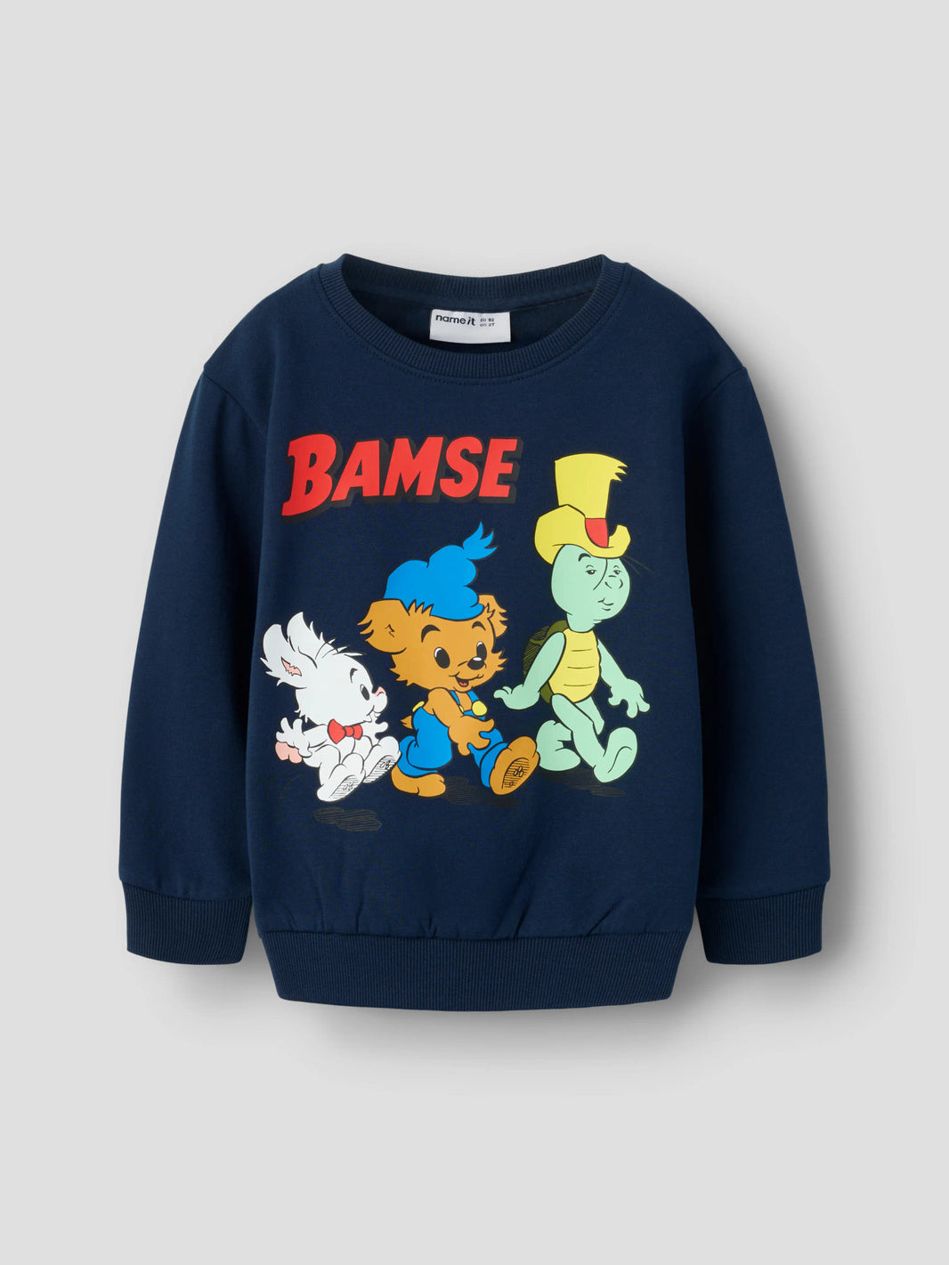 Name It Mumle Bamse sweatshirt för pojke mini Navy Blazer med Bamse Lille Skutt och Skalman – 13265035
