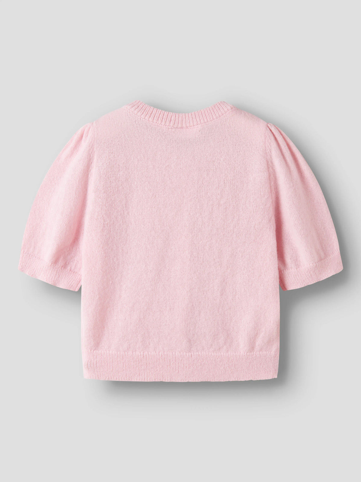 Name It Nellie stickad rosa kofta med puffärm för flicka kids