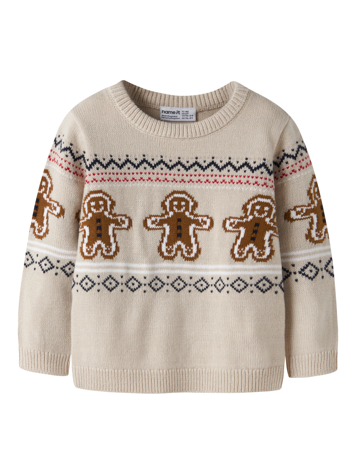 Name It Rismas stickad jultröja barn unisex med julmotiv