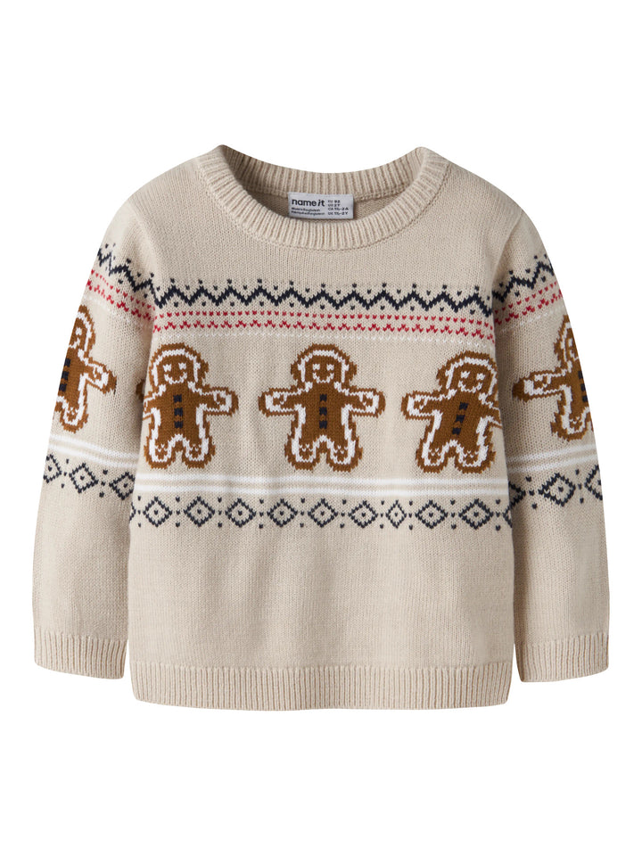 Name It Rismas stickad jultröja barn unisex med julmotiv