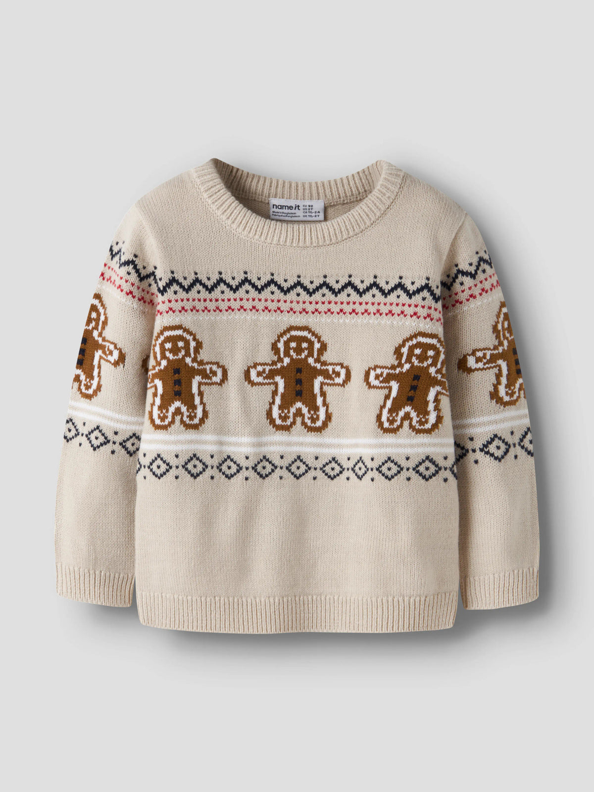 Name It Rismas stickad jultröja barn unisex med julmotiv