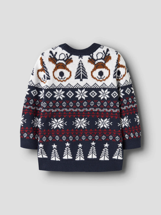 Name It Rismas stickad jultröja barn unisex med julmotiv
