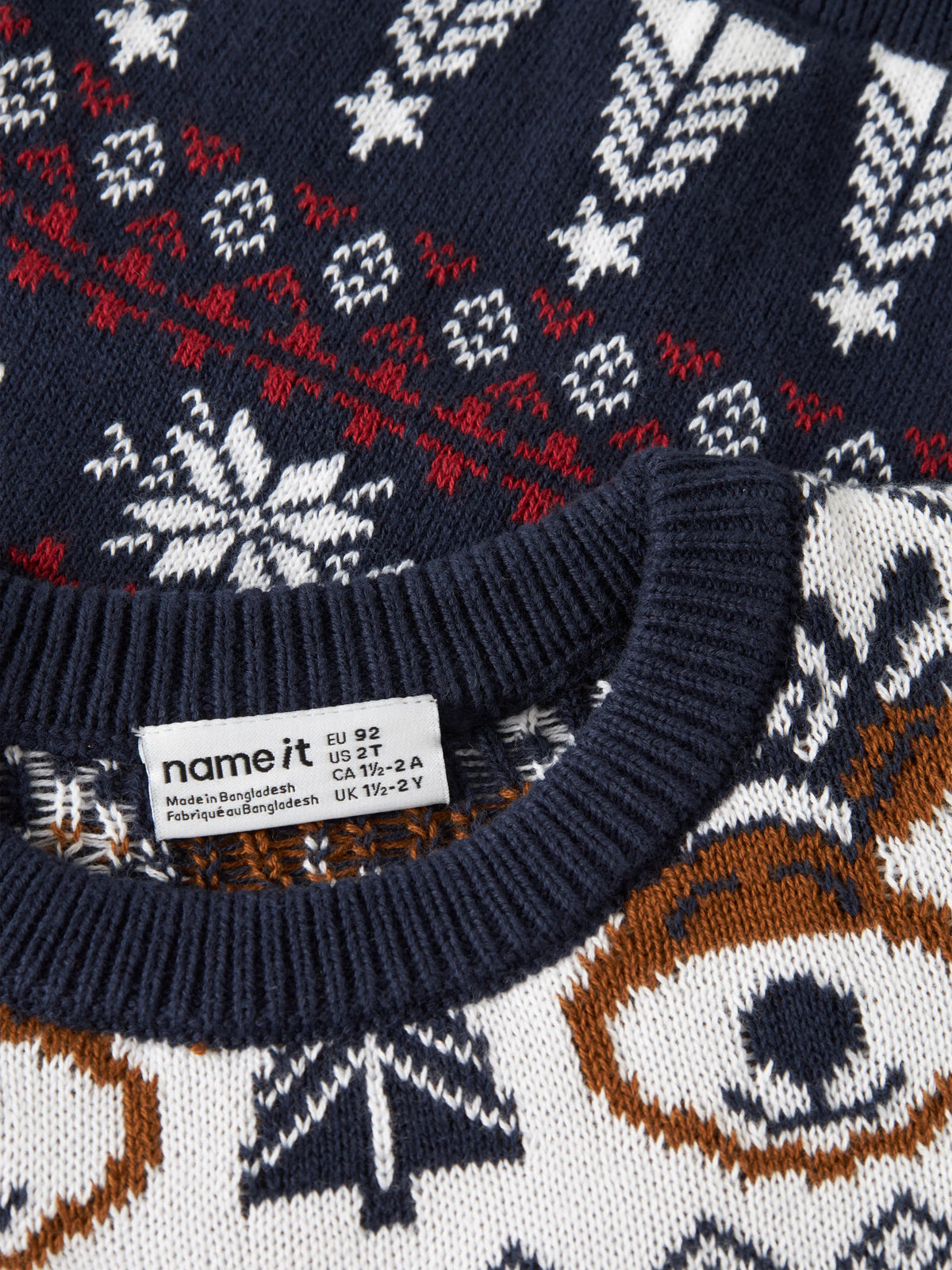 Name It Rismas stickad jultröja barn unisex med julmotiv