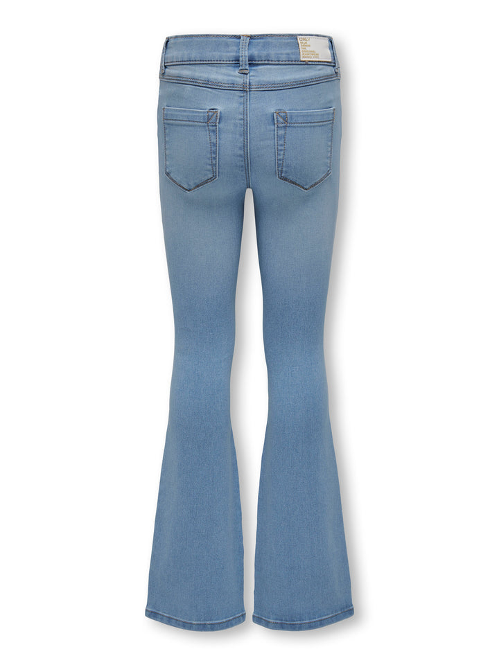 Ljus blå utsvängd flared barn jeans från Only girl till flicka. Ungdoms jeans bootcut från Only kids girl till flicka, ungdom tjej jeans.
KOGROYAL LIFE REG FLARED PIM020 NOOS
15281015
