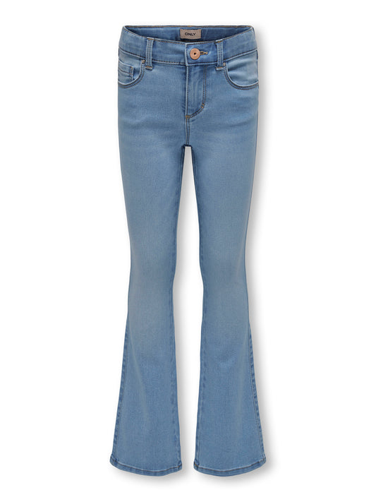 Ljus blå utsvängd flared barn jeans från Only girl till flicka. Ungdoms jeans bootcut från Only kids girl till flicka, ungdom tjej jeans.
KOGROYAL LIFE REG FLARED PIM020 NOOS
15281015