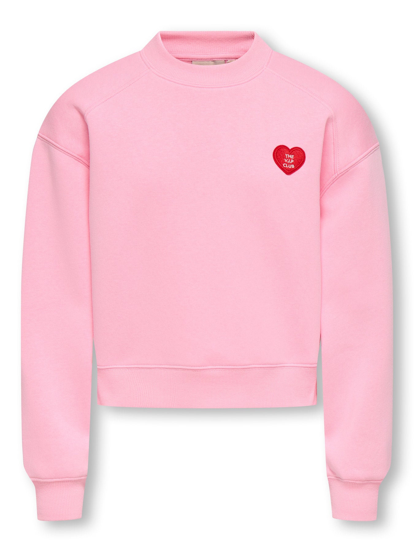 Rosa långärmad tröja sweat till flicka från Only Kids Girl. Fin enfärgad rosa tröja med rött hjärta, kort modell trendig passform till ungdom tjej.
KOGEVISA L/S O-NECK SHORT SWT
15359973