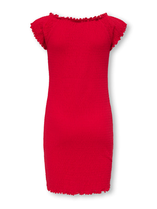 Röd kortärmad klänning till flicka. Kort krinklad klänning till ungdom tjej från Only Kids.
KOGJOJO LIFE SS DRESS JRS
15368509