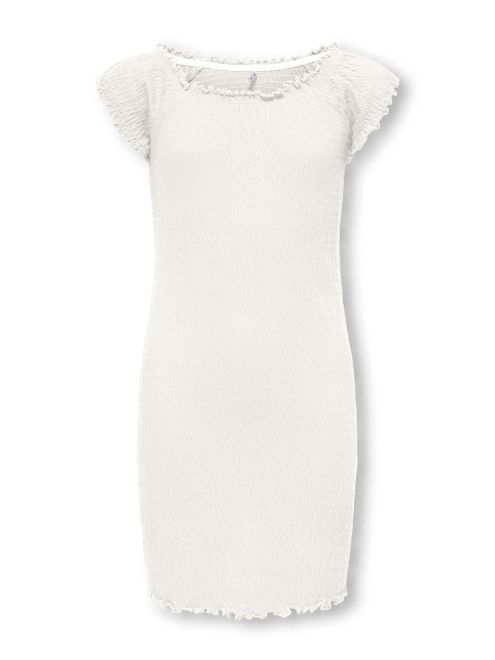 Vit kortärmad klänning till flicka. Kort krinklad klänning till ungdom tjej från Only Kids.
KOGJOJO LIFE SS DRESS JRS
15368509