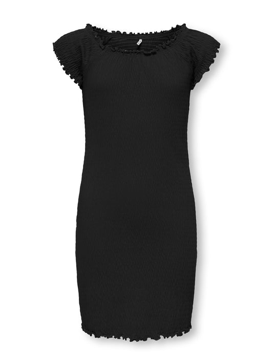 Svart kortärmad klänning till flicka. Kort krinklad klänning till ungdom tjej från Only Kids.
KOGJOJO LIFE SS DRESS JRS
15368509