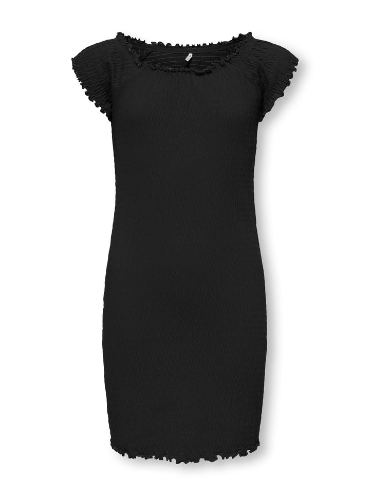 Svart kortärmad klänning till flicka. Kort krinklad klänning till ungdom tjej från Only Kids.
KOGJOJO LIFE SS DRESS JRS
15368509