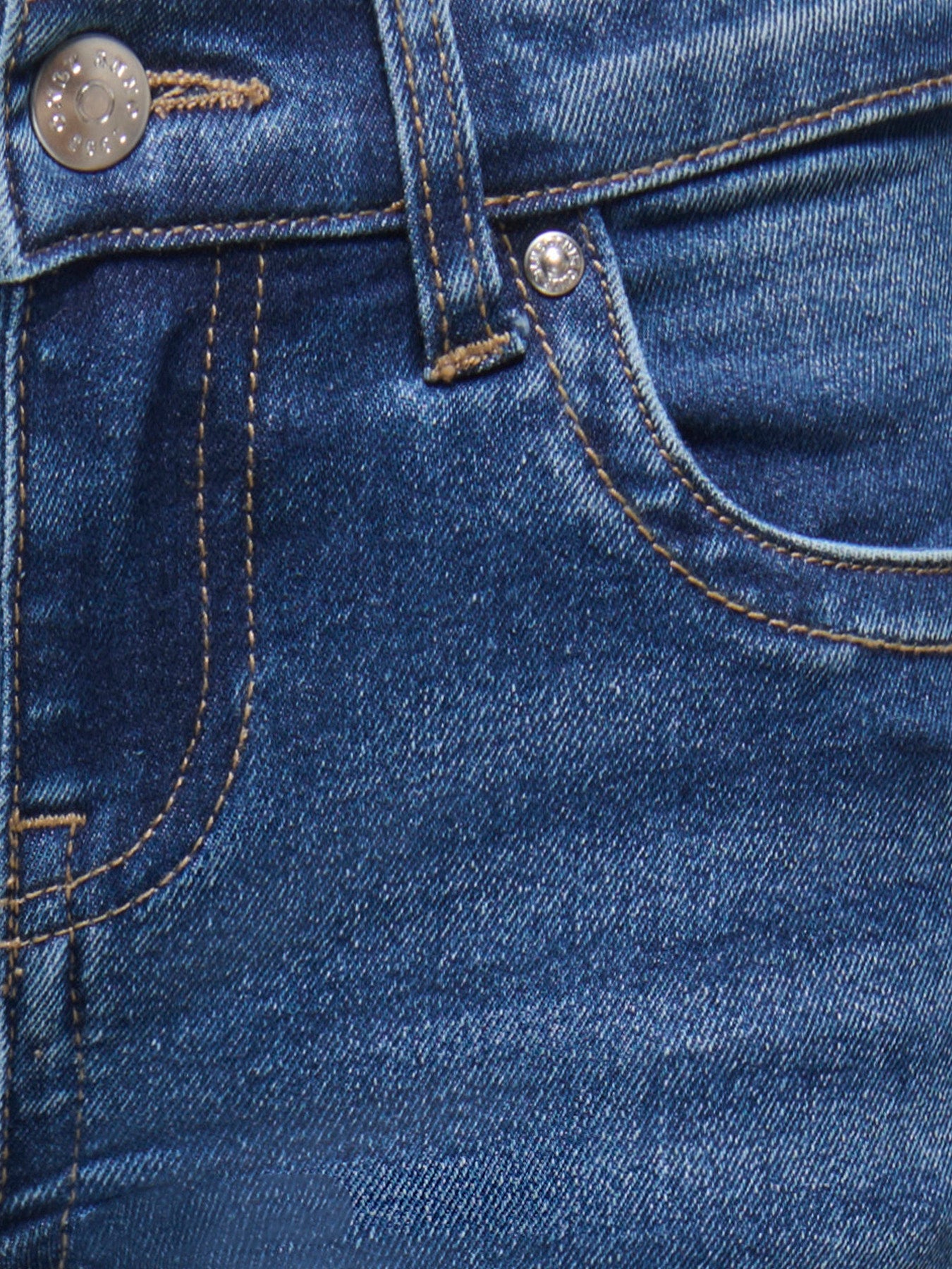 Kids Only Phoebe lågmidjade utsvängda jeans i mellanblå denim på ungdomstjej