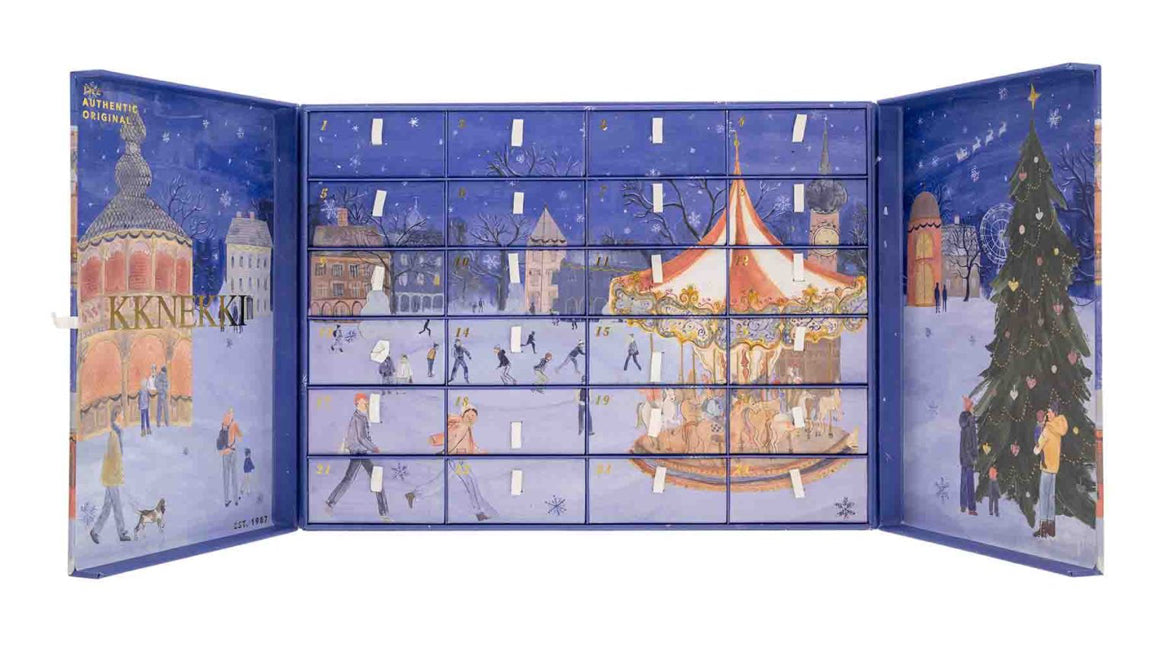 Kknekki adventkalender, julkalender med hårsnoddar i. 2025 års finaste kalender till flicka tjej. Vacker julklapp, överraskningar varje dag. 