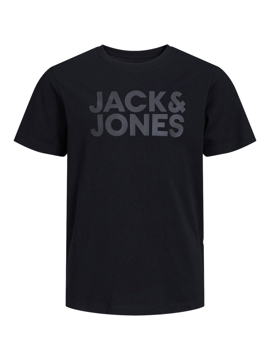 Enfärgad svart t-shirt med stor svart logga text Jack&Jones. Kortärmad tröja till ungdom kille, pojke.
Produkttyp: T-shirt
Hals: Rund hals
Ärm: Kort ärm
Tryck: Gummitryck för en mjuk känsla
Passform: Normal passform