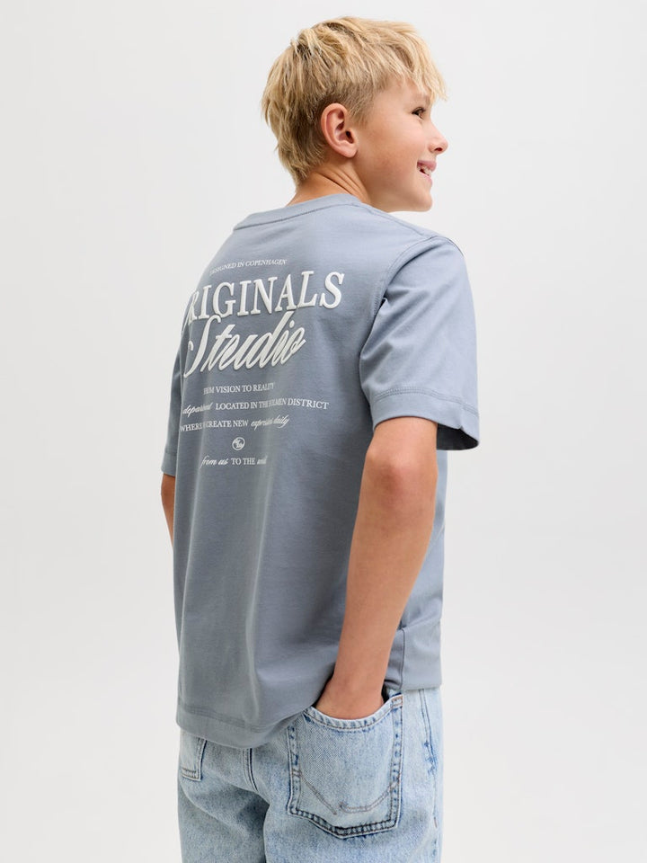 Ljus blå grå t-shirt från Jack & Jones till ungdom kille. Snygg stilren tröja med backprint till pojke, barn och ungdom.
JORNORREBRO TYPO TEE SS CREW NECK SN JNR
12284057