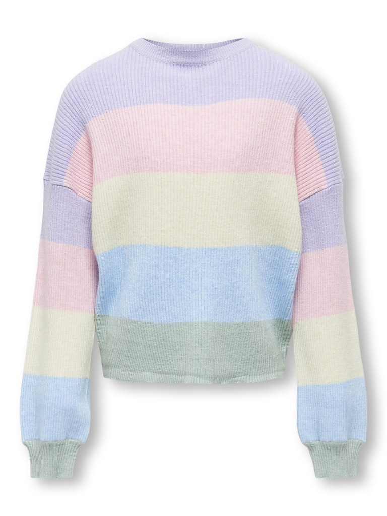 Regnbåge randig rosa, blå, gul och lila stickad tröja till flicka. Tjej kläder till ungdom, långärmad knit tröja.
KOGSANDY L/S STRIPE PULLOVER KNT NOOS
15207169