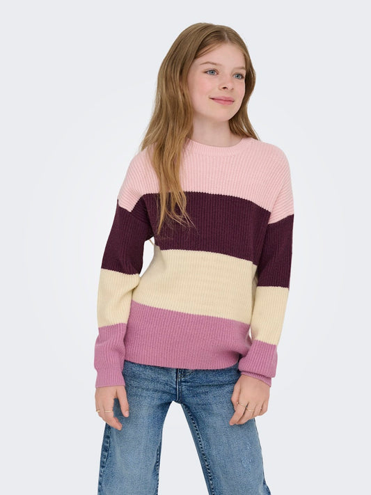 Randig rosa och lila stickad tröja till flicka. Tjej kläder till ungdom, långärmad knit tröja.
KOGSANDY L/S STRIPE PULLOVER KNT NOOS
15207169