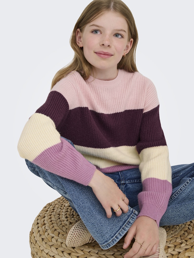 Randig rosa och lila stickad tröja till flicka. Tjej kläder till ungdom, långärmad knit tröja.
KOGSANDY L/S STRIPE PULLOVER KNT NOOS
15207169