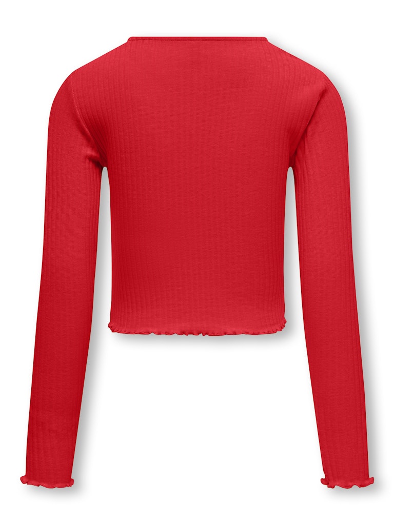Snygg enfärgad röd topp till tjej från Kids Only Girl. Kort tröja till ungdom.
KOGNELLA L/S O-NECK TOP JRS NOOS
15326388