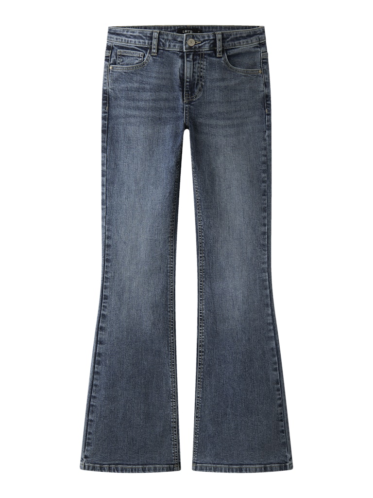 Blå low waist flared jeans med snygga bakfickor med knapp och broderade sömmar. Ungdomskläder till tjej, utsvängda blå jeans.
NLFBLIBLING DNM S LW FLARED PANT
13249634