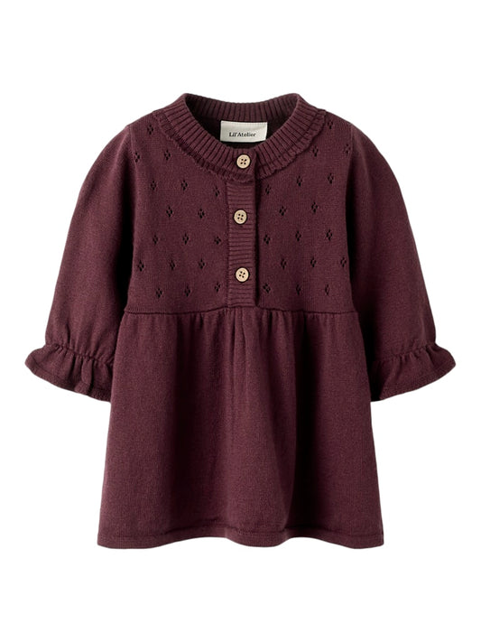 Stickad Baby Klänning