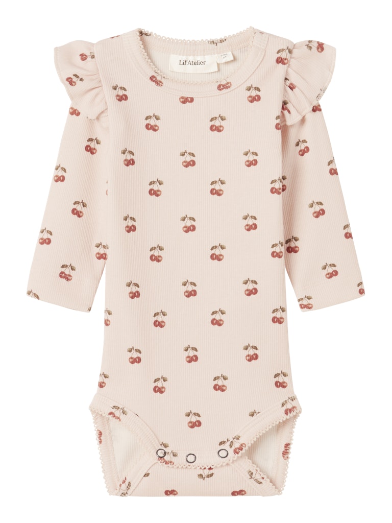 Söt baby body med volanger. Bebis body till flicka, rosa med små röda körsbär. Ekologiska Baby kläder.
NBFLAVO EVE LS SLIM BODY LIL NOOS
13245188