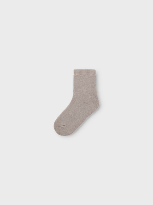 Name It Mini Waksi gråbeige ullstrumpor med 45% merinoull unisex för flicka och pojke – 13228513