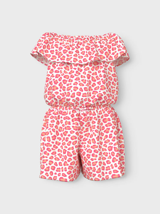 Vit och rosa leo mönstrad jumpsuit, shorts dress, playsuit med volanger till flicka, tjej.
NKFVINAYA SS PLAYSUIT FFFFF NOOS
13215907