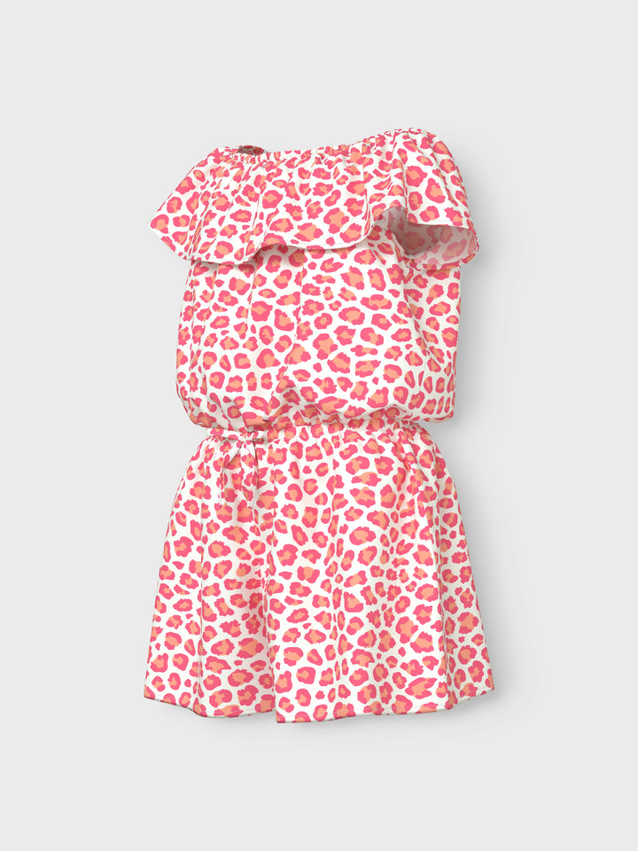 Vit och rosa leo mönstrad jumpsuit, shorts dress, playsuit med volanger till flicka, tjej.
NKFVINAYA SS PLAYSUIT FFFFF NOOS
13215907