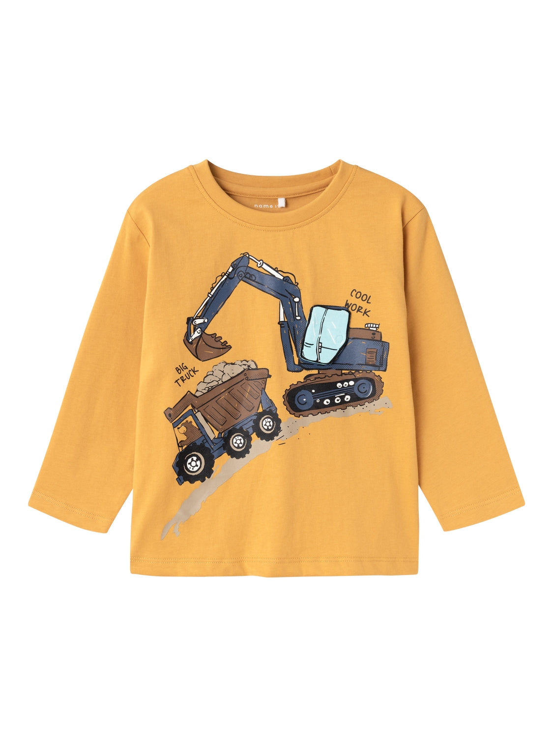 Gul långärmad tröja , t-shirt med traktor grävare till pojke, kille perfekt för vardagsbruk och speciella tillfällen. Jersey är ett lätt och stretchigt tyg med en mjuk yta och insida för en bekväm känsla och rörelsefrihet. Denna tröja har öppningsbara detaljer som ger en extra överraskning till ditt barn.

Produkttyp: Topp
Hals: Rund hals
Ärm: Kort ärm
Extra detaljer: 3D-detalj
Tryck: Gummitryck för en mjuk känsla
Passform: Normal passform
Fästkomp: Bomull ekologisk