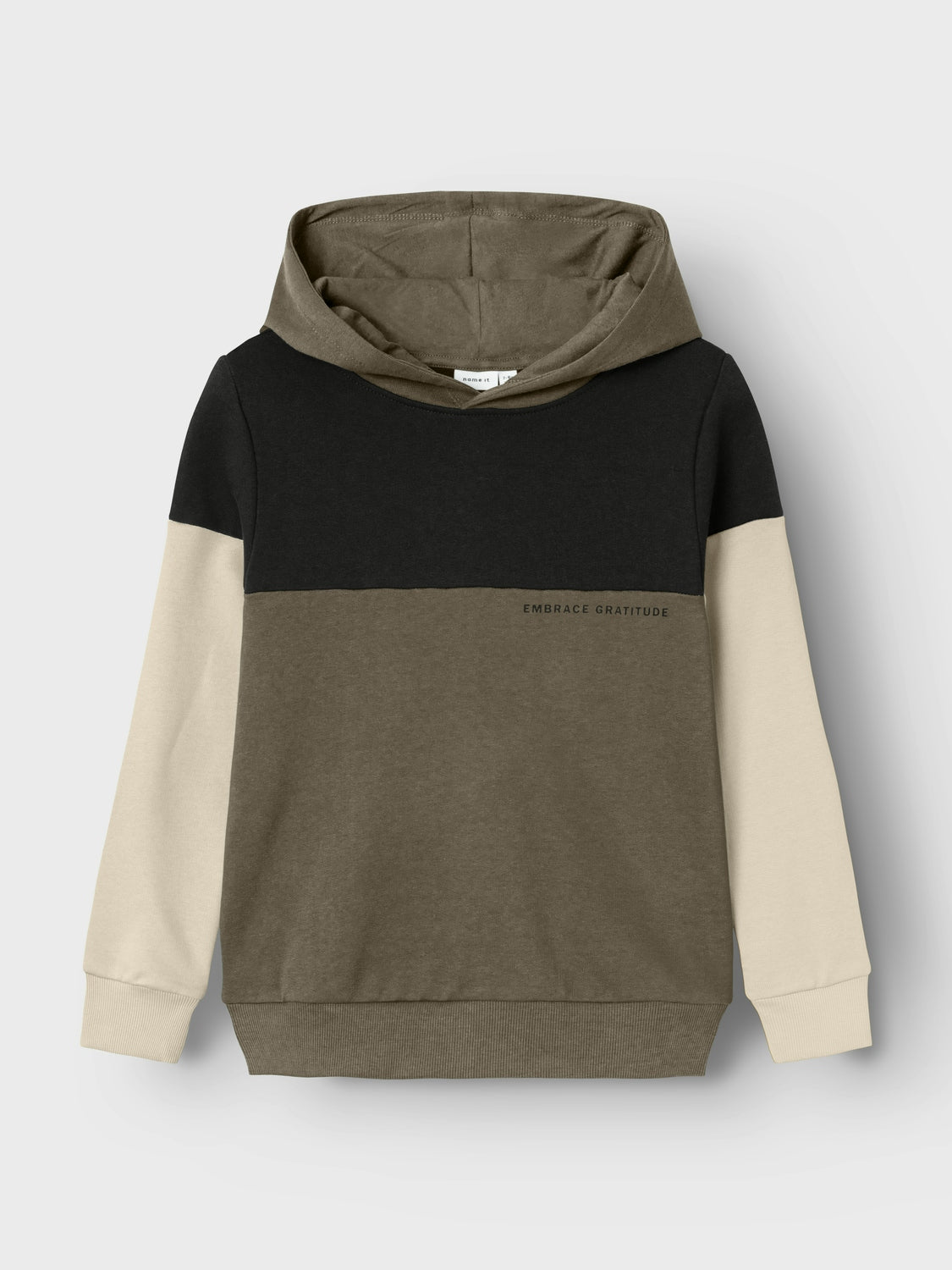 Grön hoodie, luvtröja till pojke, kille i ekologisk bomull. 
Sätt ihop den perfekta outfiten för ditt barn med kvalitativa vardagsstilar och skapa en bekväm och trendig look. Borstad sweatshirt har en mjuk insida för en bekväm känsla.

Produkttyp: Sweatshirts
Hals: Hoodie
Ärm: Långa ärmar
Muddar: Ribbstickade muddar
Tryck : Gummitryck för en mjuk känsla och en tredimensionell look
Passform: Standard passform