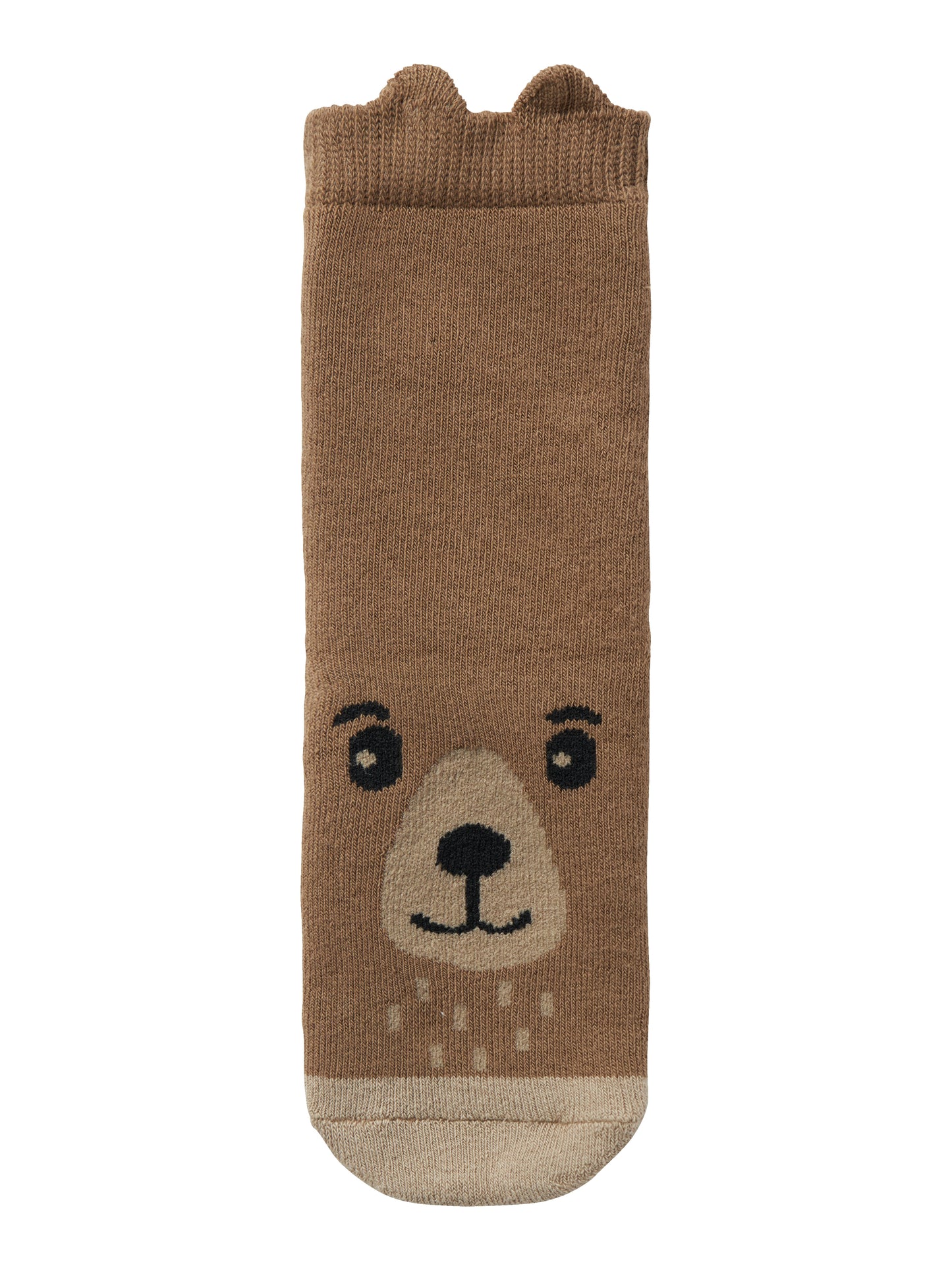 Bruna halk strumpor med pluttar under så att ditt barn inte halkar. Björn som motiv på dessa ekologiska strumpor.
13236547 
NMMSOAM FROTTE NON SKID SOCK