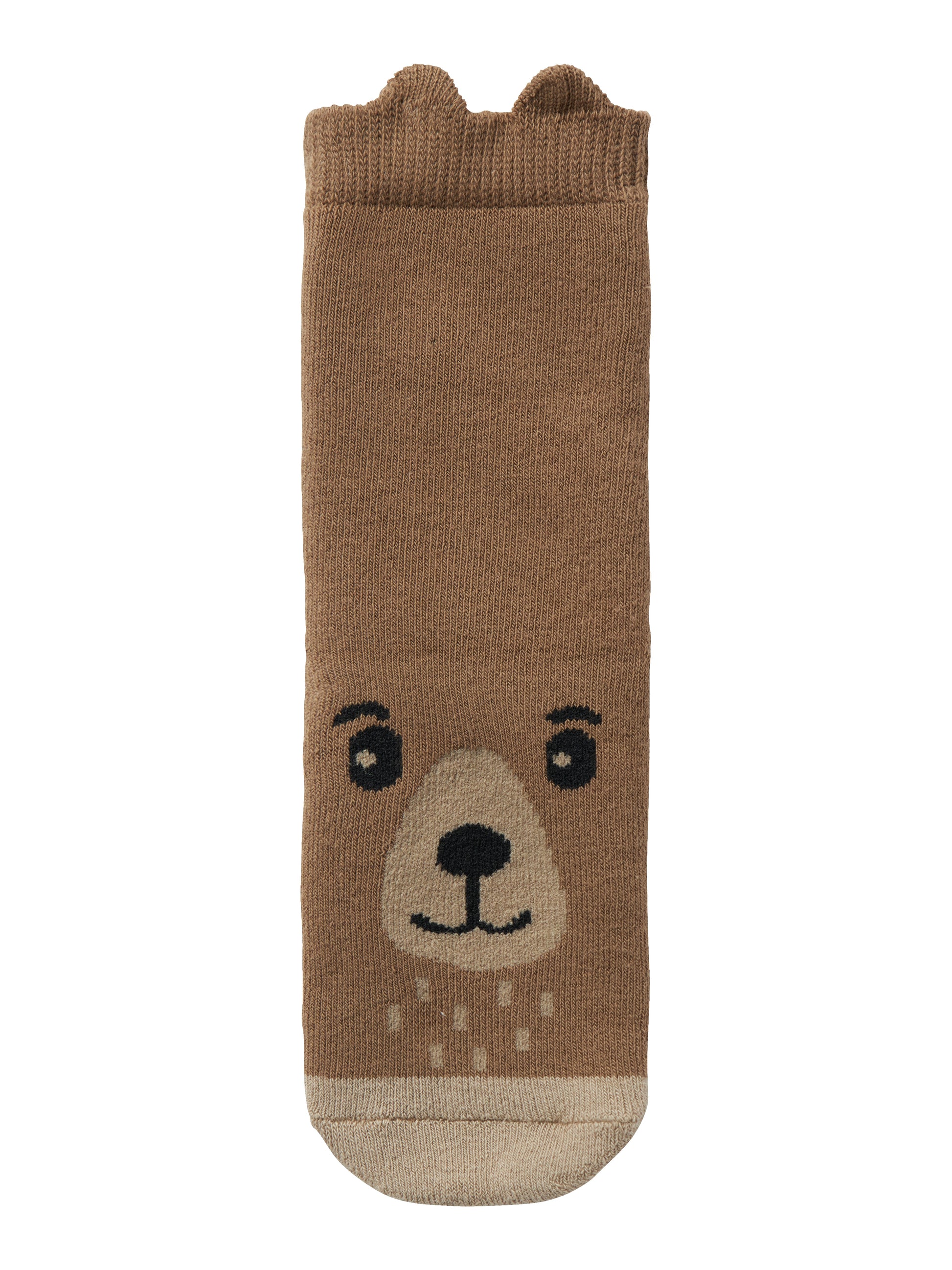 Bruna halk strumpor med pluttar under så att ditt barn inte halkar. Björn som motiv på dessa ekologiska strumpor.
13236547 
NMMSOAM FROTTE NON SKID SOCK