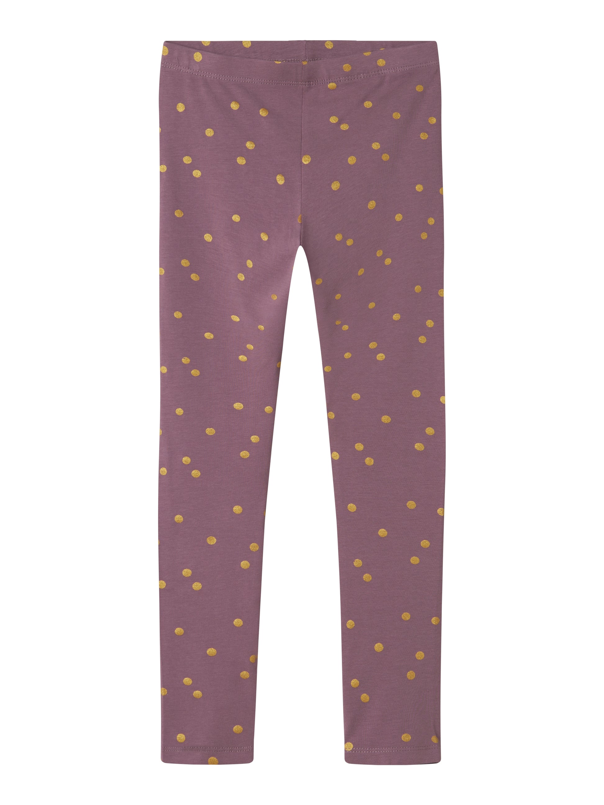 Glittriga leggings i lila till flicka tjej. Håll det enkelt och bekvämt för ditt barn att skapa en cool outfit med mjuka och stretchiga leggings. Jersey är ett lätt och stretchigt tyg med en mjuk yta och insida för en bekväm känsla och rörelsefrihet.  Produkttyp: Leggings Tryck : Glittertryck för en gnistrande och cool look Passform: Normal passform  Huvudmaterialet i denna produkt innehåller minst 50 % bomull under omvandling, odlad med metoder och material som godkänts av ekologiska jordbruksstandarder. G