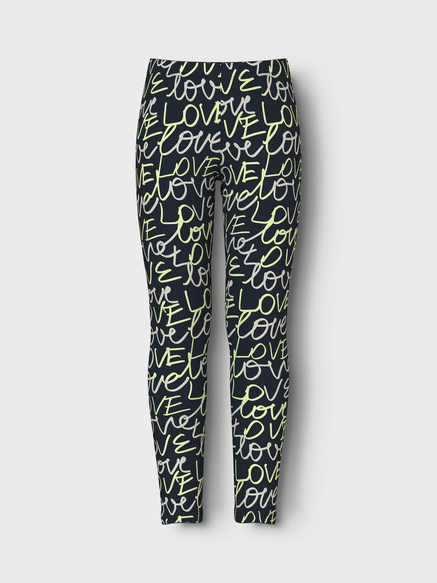 Håll det enkelt och bekvämt för ditt barn att skapa en cool outfit med mörkt blå mjuka och stretchiga leggings av ekologisk bomull. Borstad sweatshirt har en mjuk insida för en bekväm känsla för din flicka, tjej.

Produkttyp: Leggings
Mönster: Love upprepas över hela ytan av produkten
Passform: Normal passform