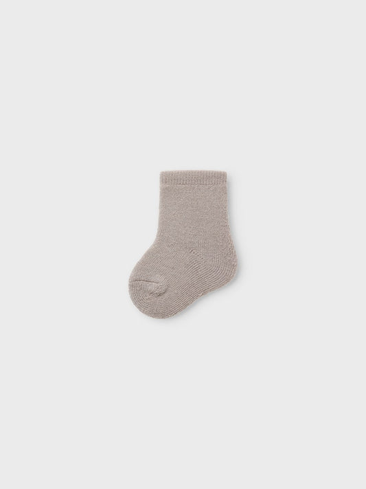 Name It Baby Waksi gråbeige ullstrumpor med 45% merinoull för baby unisex, flicka och pojke – 13228419