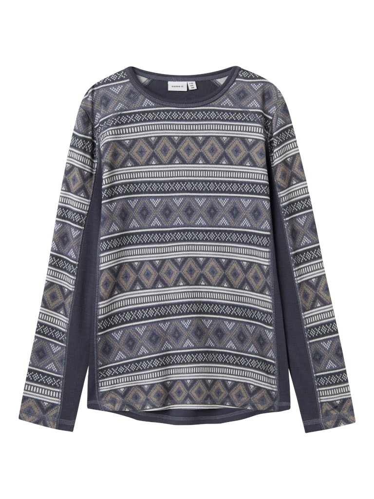 Blå merino ull underställs tröja till pojke. Barn kläder i varm och skön merinoull till kille från Nameit.
NKMWILLTO WOOL LS TOP
13229091