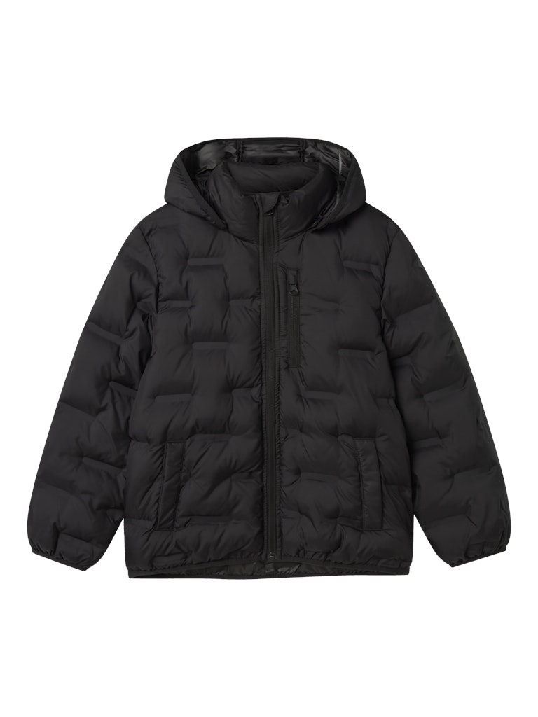 Svart täck jacka till pojke. Puffig lättviktsjacka med avtagbar huva till kille. Tunn vinterjacka, höstjacka perfekt skoljacka.
NKMMASON JACKET1
13243957