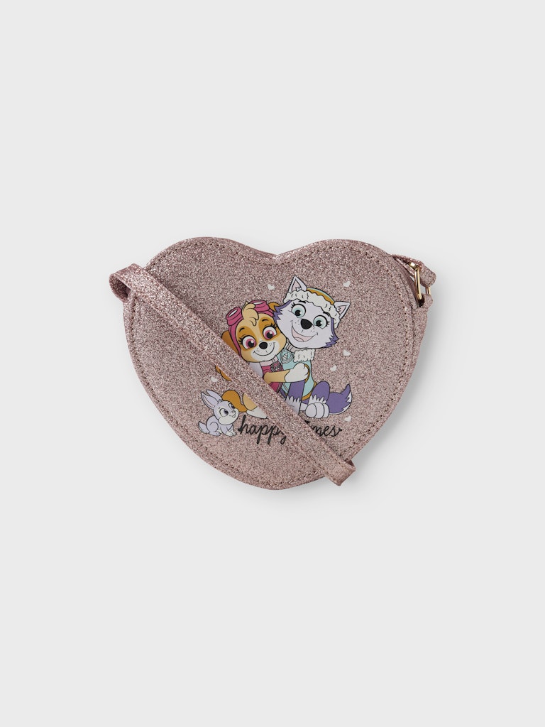 Rosa Paw Patrol väska till flicka. Handväska med hundar i rosa glitter och i formen av ett hjärta.
NMFJISKINA PAW BAG CPLG
13244878