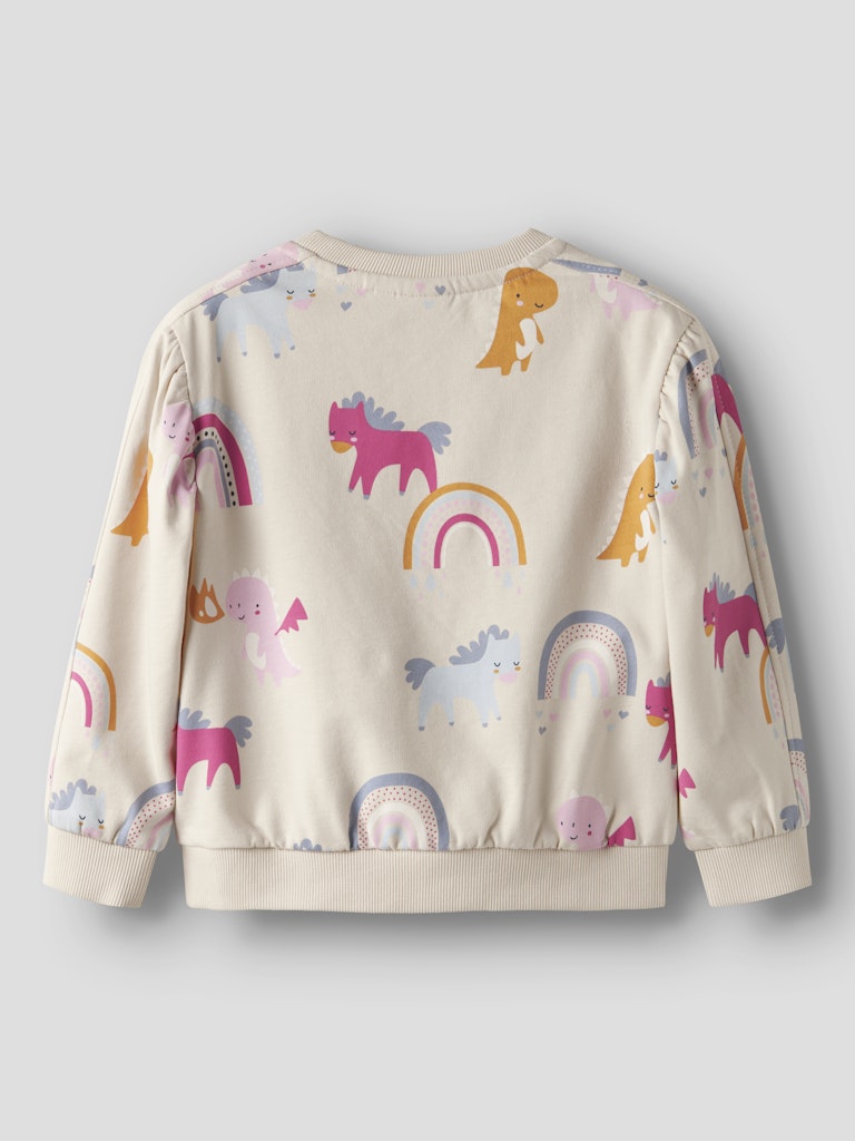 Beige sweat tröja med regnbåge och hästar till flicka.
NMFNULA LS NREG SWEAT BRU PB
13244967