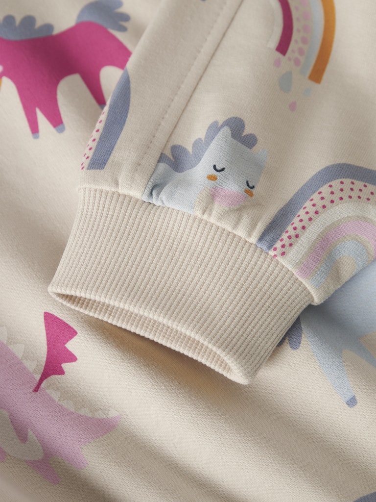 Beige sweat tröja med regnbåge och hästar till flicka.
NMFNULA LS NREG SWEAT BRU PB
13244967