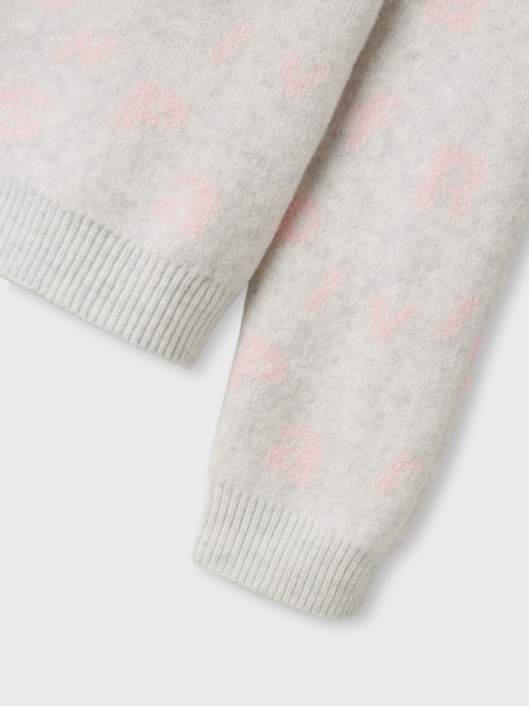 Grå tröja med rosa text, stickad tröja i återvunnet material till flicka, tjej.
NKFOLINE LS KNIT BF
13247280
