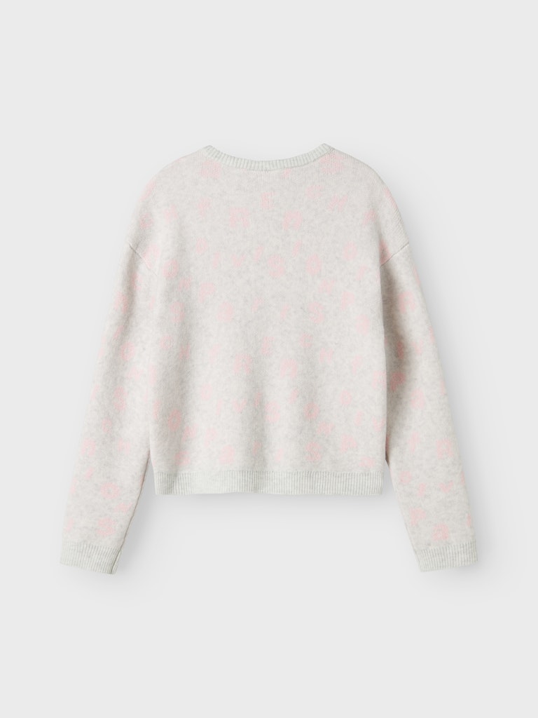 Grå tröja med rosa text, stickad tröja i återvunnet material till flicka, tjej.
NKFOLINE LS KNIT BF
13247280