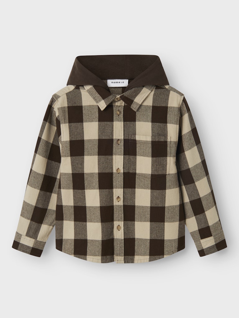 Brun rutig overshirt skjorta med luva till pojke. Barn och ungdom flanellskjorta till kille från Nameit.
NKMOLAF LS OVERSHIRT WH
13247217