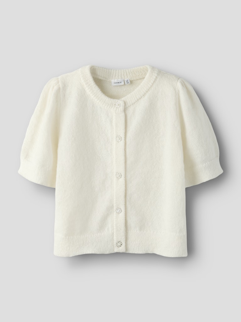 Vit stickad kofta med fina knappar till flicka. Tjej cardigan till barn och ungdom.
NKFNABETH 2/4 SL KNIT CARD
13248465