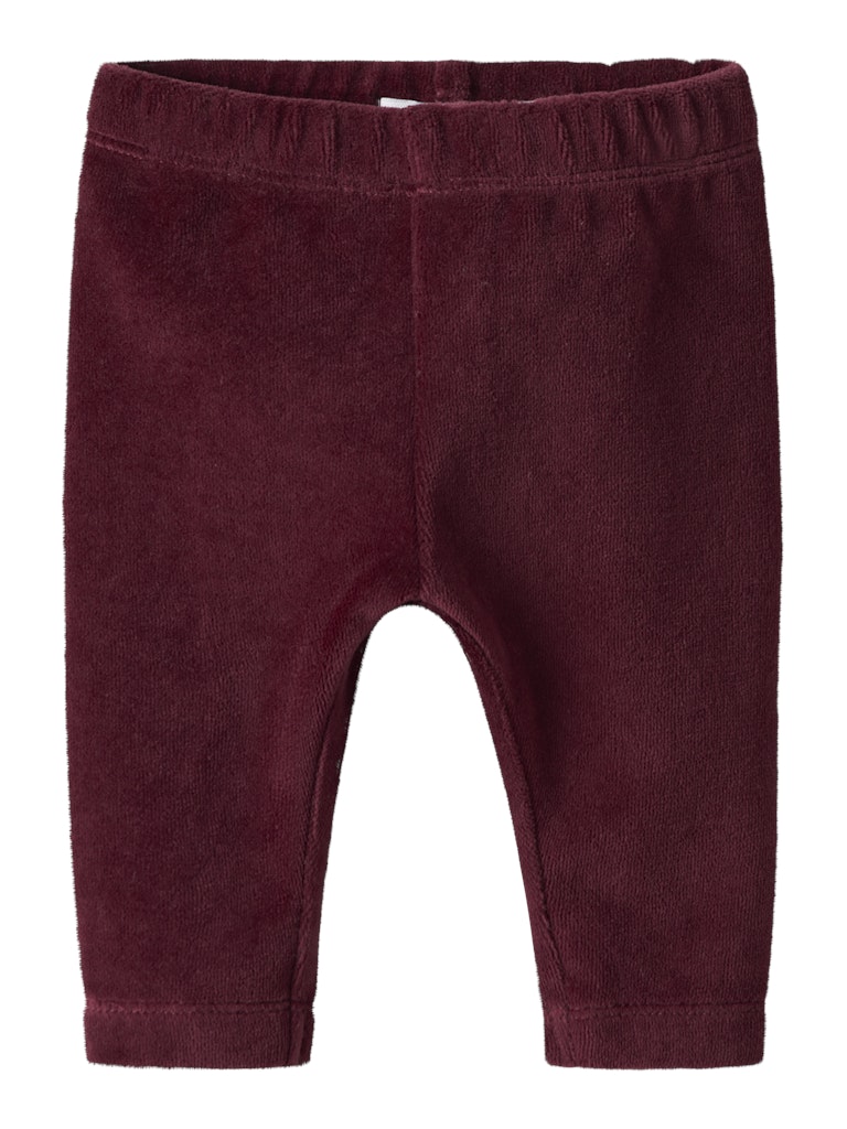 Vinröd baby legging i velour till flicka.  Bebis byxor till nyfödd tjej i ekologisk bomull från Name it.
NBFROXY VEL LEGGING
13249230