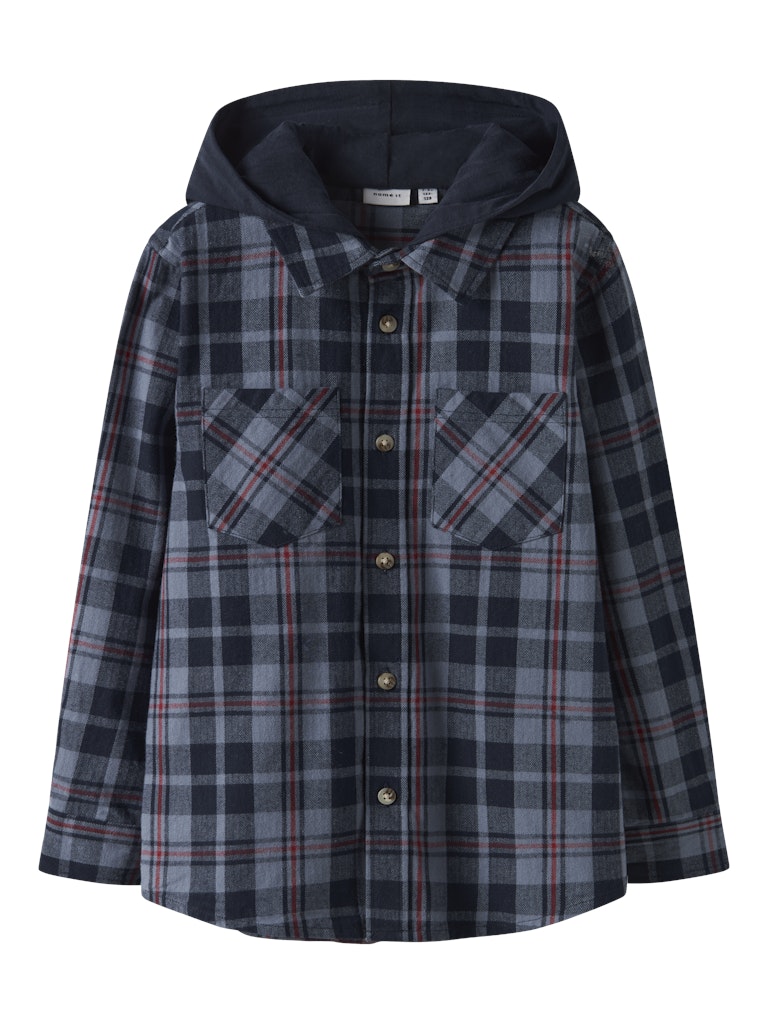 Blå rutig hoodie skjorta i flanell till pojke.  Overshirt till kille barn och ungdom från Nameit.
NKMRUSSEL OVERSHIRT WH
13249419