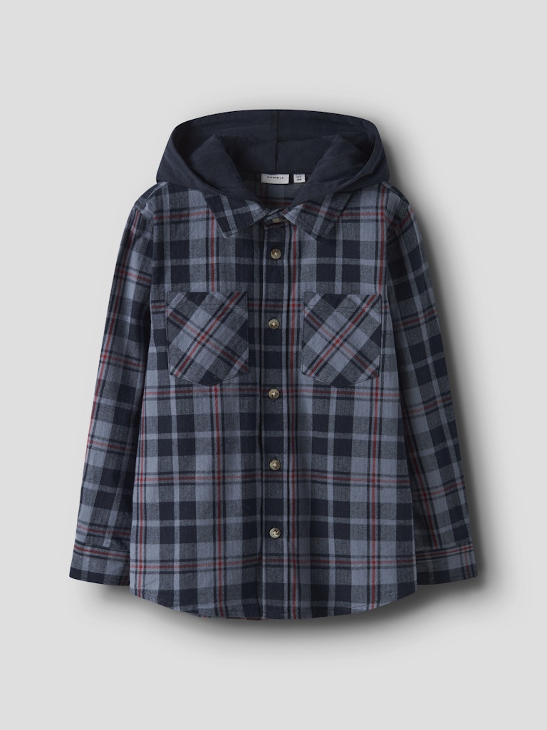 Blå rutig hoodie skjorta i flanell till pojke.  Overshirt till kille barn och ungdom från Nameit.
NKMRUSSEL OVERSHIRT WH
13249419