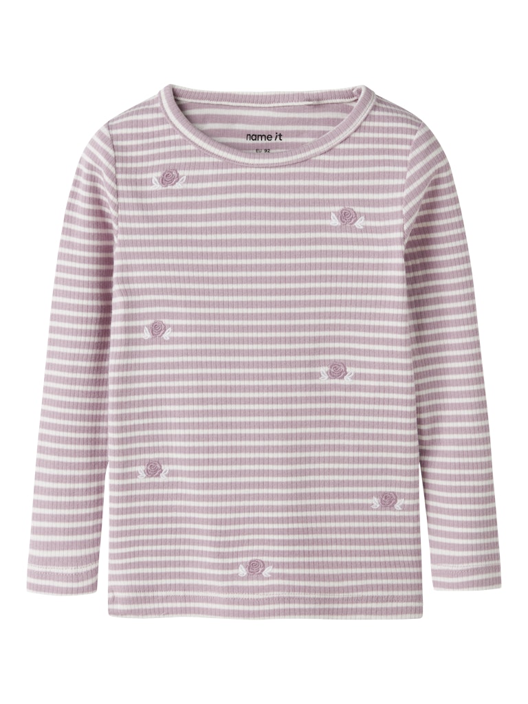 Rosa randig tröja till flicka. Ekologisk blommig topp från Nameit till liten tjej.
NMFRIPEAS LS TOP BOX
13249474