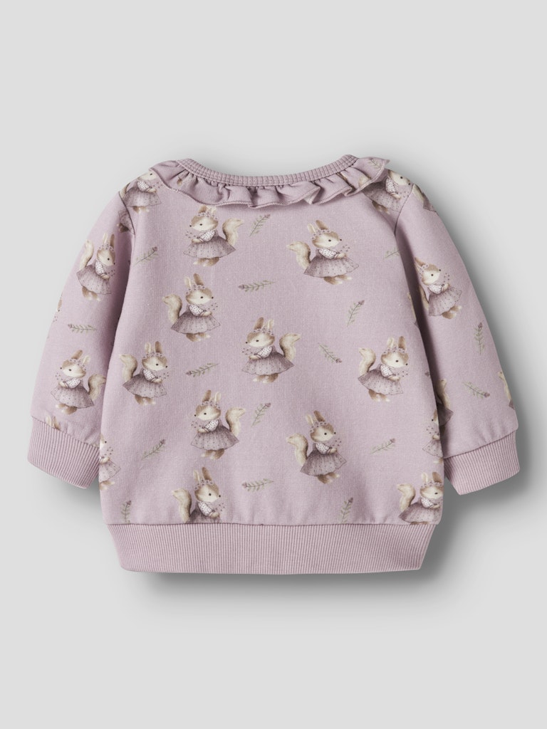 Söt rosa bebis tröja till flicka, mönster av ekorrar och med en gullig volang vid halsen. Ekologiska babykläder till nyfödd flicka från Nameit.
NBFSHELLY LS SWEAT BRU
13250276