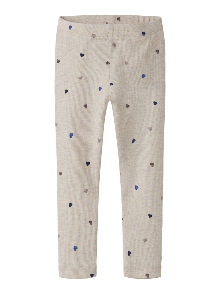Beige barn byxa till flicka. Leggings med hjärtan i ekologisk bomull till liten flicka. 
NMFNUTTI LEGGING NOOS
13250533